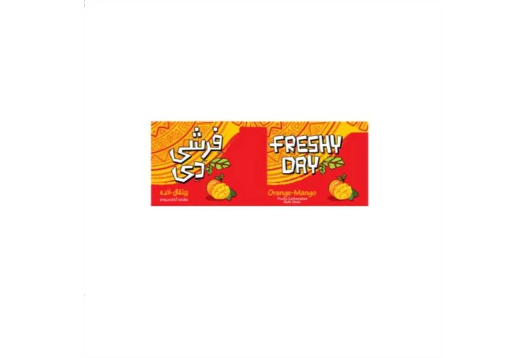 فرشی دی پرتقال انبه -نوشابه گازدار میوه ای- FRESHY DAY-Orange Mango -Fruity Carbonated Soft Drink