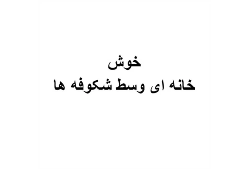 خوش خانه ای وسط شکوفه ها