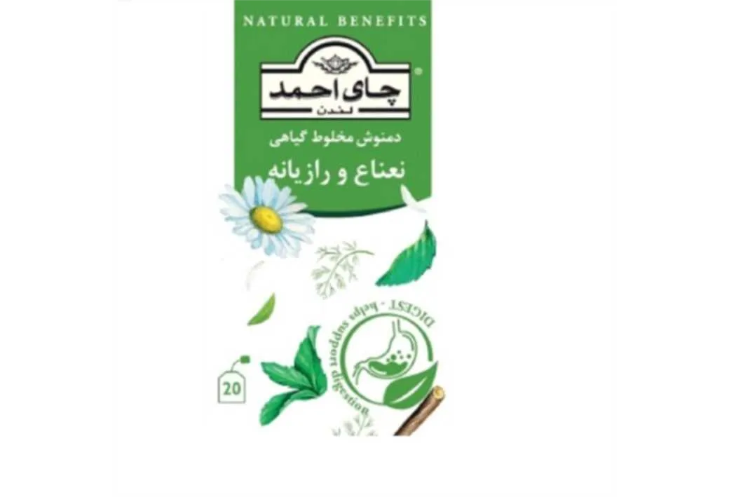 NATURAL BENEFITS چای احمد لندن دمنوش مخلوط گیاهى نعناع و رازیانه-DIGEST- help support digestion 20